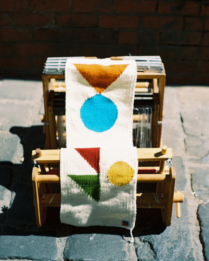 textile A woven textile art work by Liam Barwick