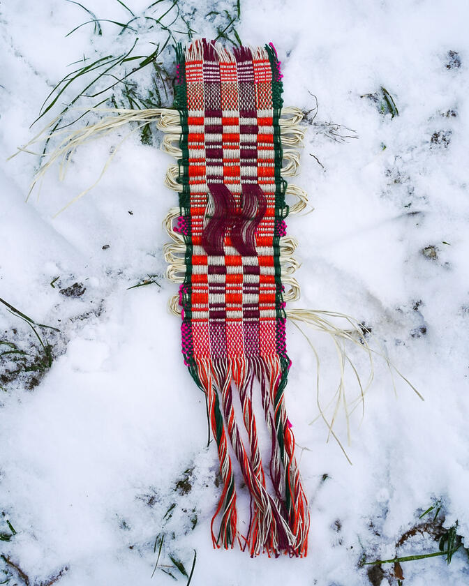 textile A woven textile art work by Liam Barwick