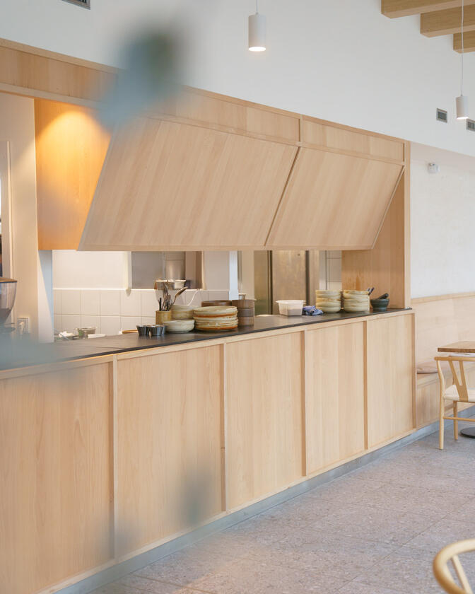 KEDEM Restaurant interior design and creative direction including custom furniture design and construction by Liam Barwick